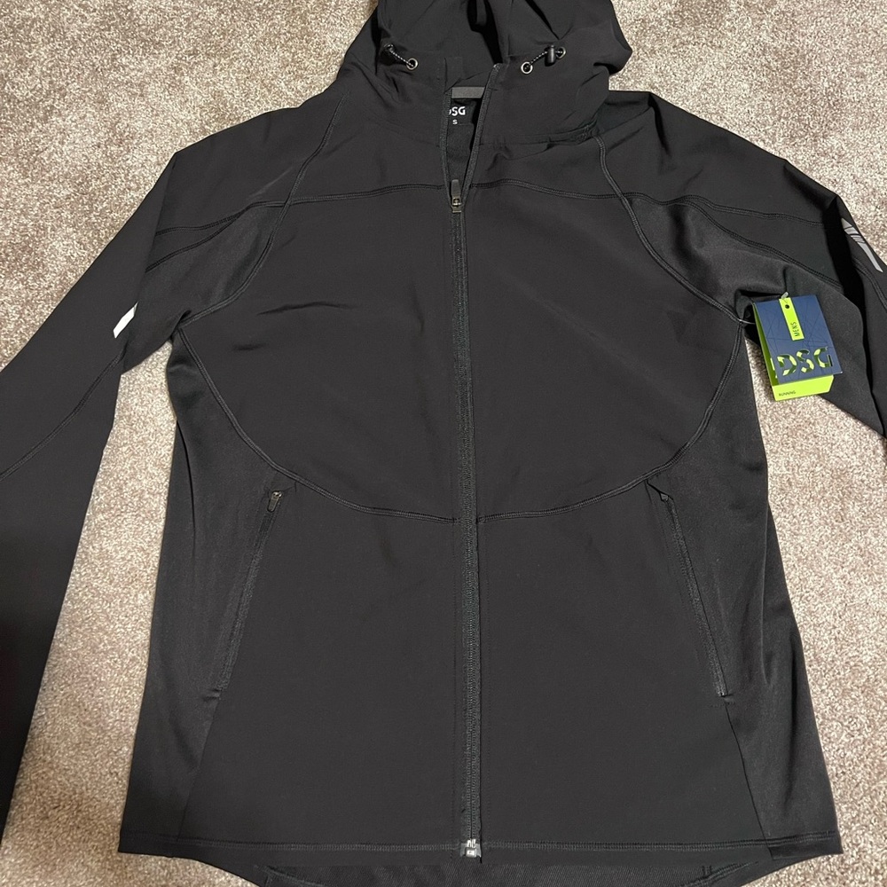Men's Small DSG Black Hooded Jacket NWT